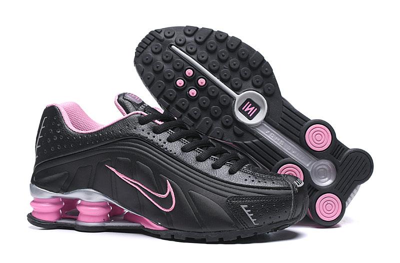 New Women Nike Shox R4 Black Pink Trainer